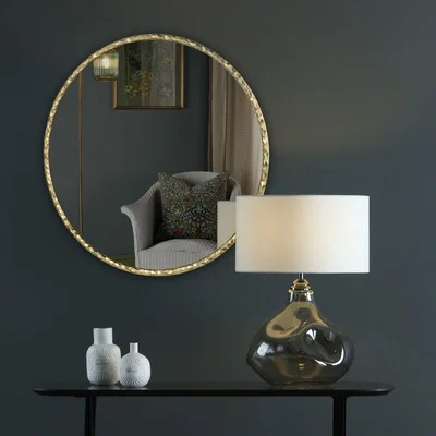 Pagazzi Jinelle 80cm Textured Gold-Framed Mirror