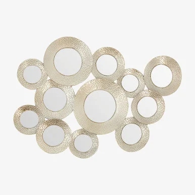 Pagazzi Hammered Silver Wall Mirror