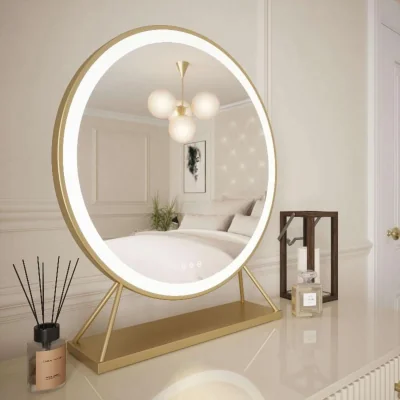 Pagazzi Anne Round Hollywood Mirror Gold 60x67CM