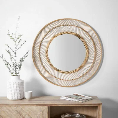 Pagazzi Bamboo 70cm Round Mirror