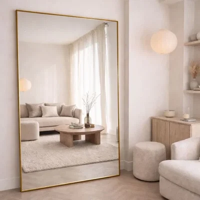 Pagazzi Takara - Full Length Gold Metal Rectangle Mirror - 200cm x 120cm