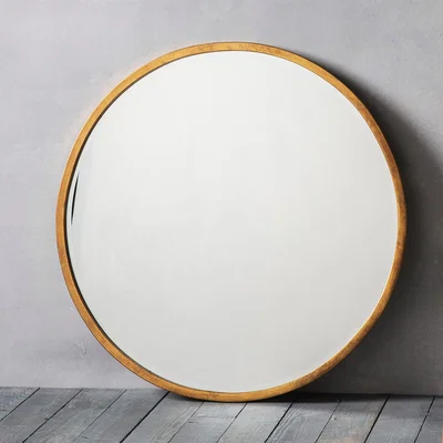 Pagazzi Higgins Round Antique Gold Mirror