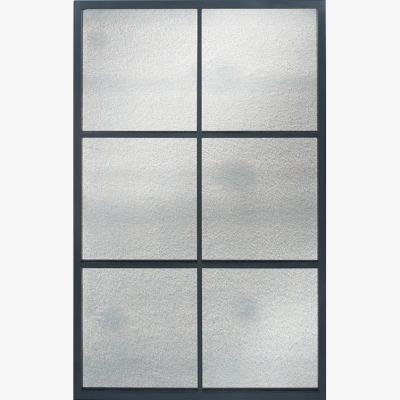 Pagazzi 6 Pane 110x75cm Matt Black Mirror