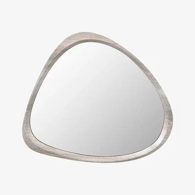 Pagazzi Curved Oak Grey Wall Mirror