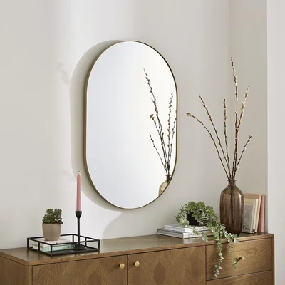 Pagazzi Stoob Champagne Oval Mirror