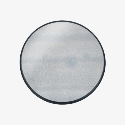 Pagazzi Black Wood Veneer Round Mirror with Foxed Glass