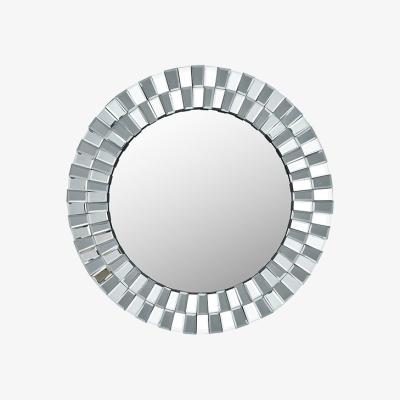 Pagazzi Tiled Round 80cm Silver Mirror