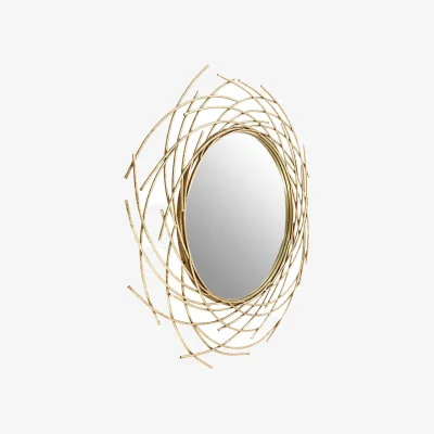 The Range Puzzle Sunburst Wall Mirror - Gold