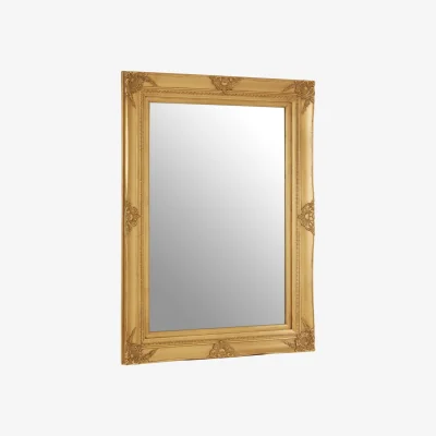 The Range Holmes Wall Mirror with Black Frame - Gold