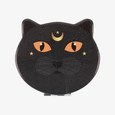 The Range Gothicat Compact Mirror - Perfect for On-the-Go Touch-Ups  Flawless Look - Black