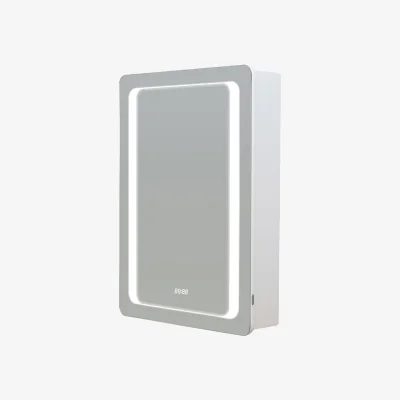 The Range Rectangular Wall-Mounted LED Mirror Cabinet - Silver