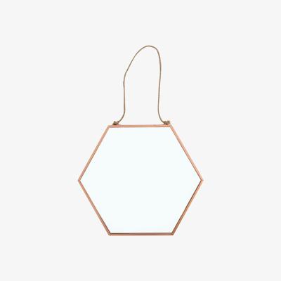 The Range Hanging Geometric Mirror  - Gold