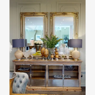 The Range Josie Silver Oval Wall Mirror - Gold