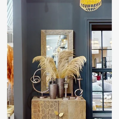 The Range Urban Matte Black Finish Wall Mirror - Natural