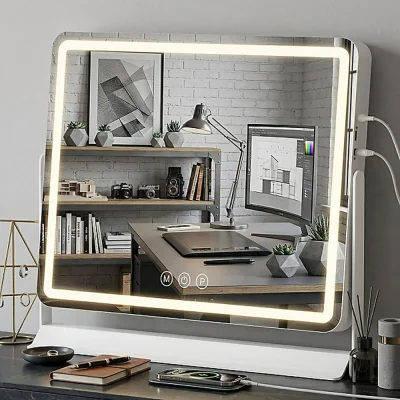 The Range Hollywood LED Vanity Mirror, Rotating - White