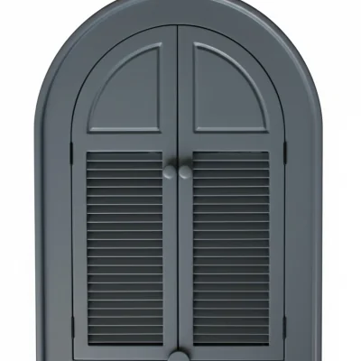 The Range Window Double Door Shutter Panels Mirror Grey 49x57 Cm - Grey