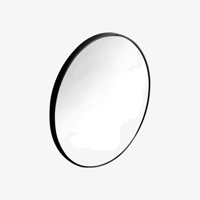 The Range HomeScape Round Metal Frame Wall Mirror for Bathrooms - Black / 40*40*2.8cm