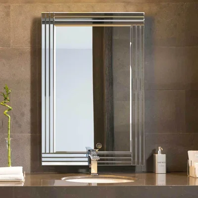 The Range MirrorOutlet Eden Triple Edge Venetian Mirror 90 x 60cm - All glass