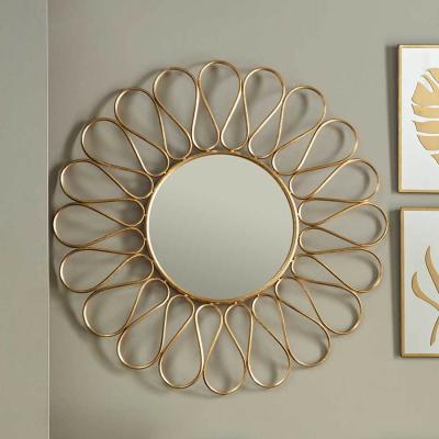 The Range Petal Round Wall Mirror - Gold