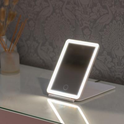 The Range LED Portable Rectangular Make Up Mirror - White
