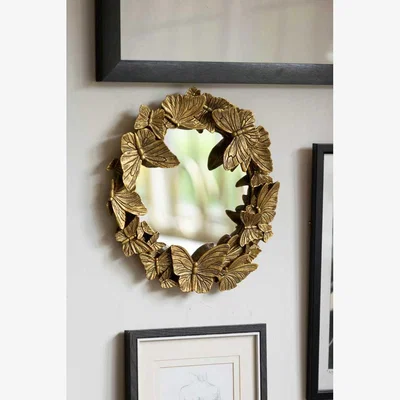 Rockett St George Gold Butterfly Mirror