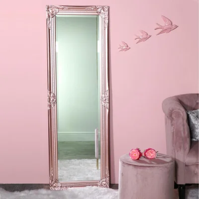 The Range Tall Ornate Mirror - Rose Pink