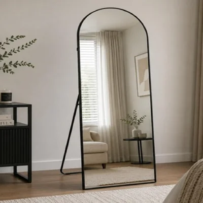The Range Large Aluminium Frame Arched Full Length Mirror