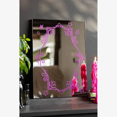 Rockett St George Pink Ornate Print Frame Mirror
