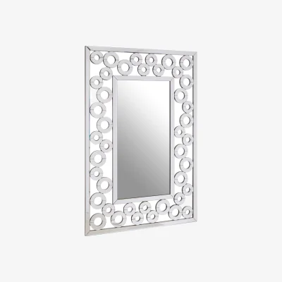 The Range Athena Large Round Wall Mirror With Silver Frame - Silver