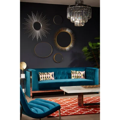 The Range Broschi Antique Brown Rococo Design Wall Mirror - Brown