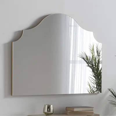 The Range Precious Arch Overmantle Mirror - Gold
