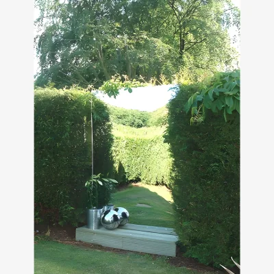 The Range Acrylic Rectangular Garden Mirror Wall - Silver / 120cm / 2.7kg