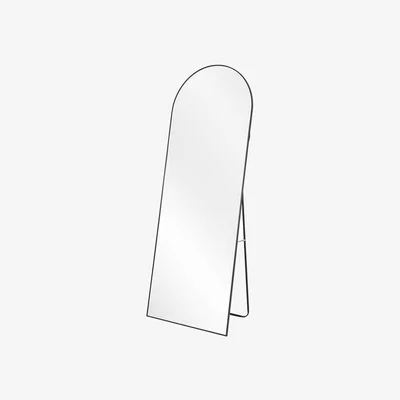 The Range Metal Frame Full Length Mirror with Stand - Black