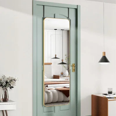 The Range Rectangular Over the Door Full Length Mirror - Gold