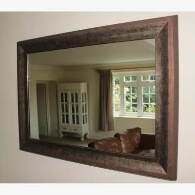 The Range Roma Accent Mirror in Metallic Red - Red / 114cm