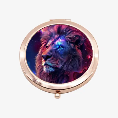 The Range Neon Lion Rose Gold Compact Mirror - Rose Gold