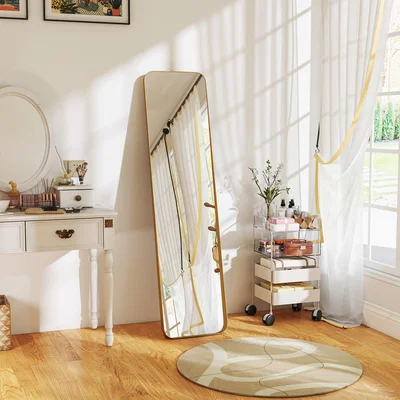 The Range HOMCOM Rectangular Full Length Mirror for Bedroom Gold Tone -  Gold Tone