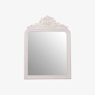 The Range Tina Gold Finish Round Acanthus Leaf Wall Mirror - Cream