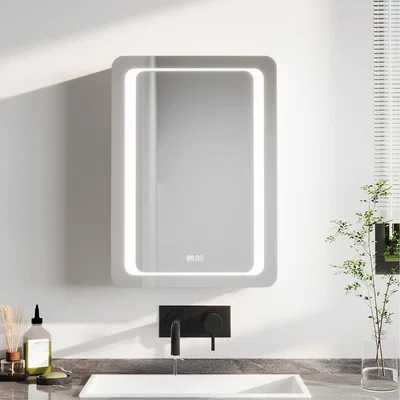 The Range Rectangle LED Wall Mirror Cabinet - White