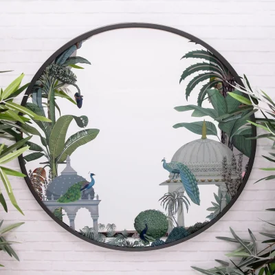 The Range Oriental Peacock Metal Framed Wall Mirror¿Indoor / Outdoor (17298)