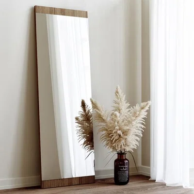 The Range Full Length Decorative Basic Mirror - Walnut