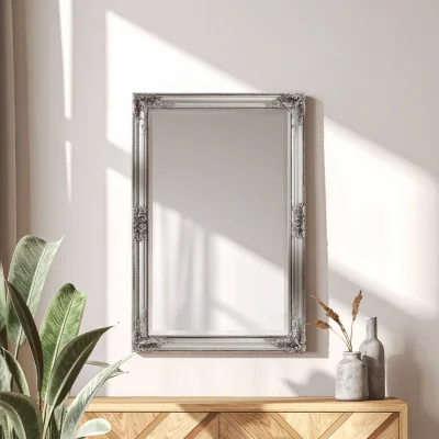 The Range Farran Gold Finish Geometric Wall Mirror - Silver