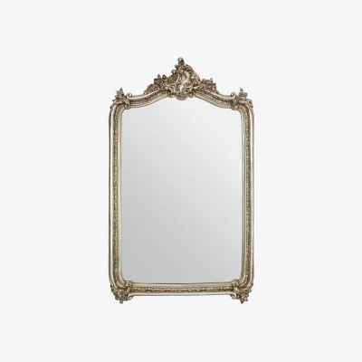 The Range Silva Small Oak Effect Silver Wall Mirror - Gold