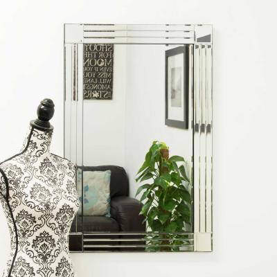 The Range MirrorOutlet Rydal Triple Edge Square Cornered Mirror 91 x 61cm - All glass
