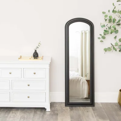 The Range Full Length Black Leaner & Wall Mirror - 47cm X 142cm
