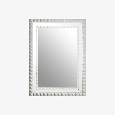 The Range Sevan Wood Frame Wall Mirror - Silver