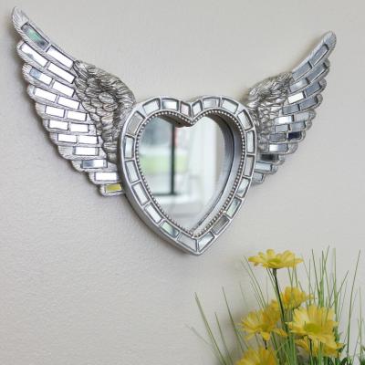 The Range Mosaic Heart Wall Hanging Mirror - Silver