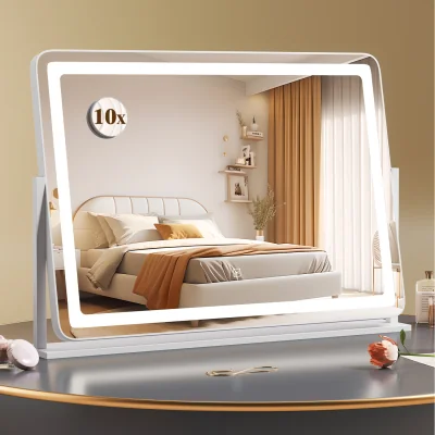 The Range Shatterproof Tabletop Mirror - White