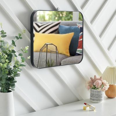 The Range Rectangular Smooth Edges Wall Mirror - Black