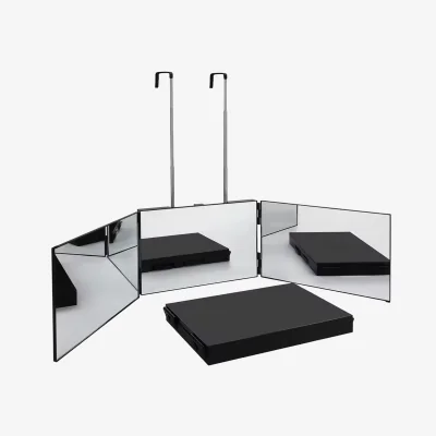 The Range Portable 360 Trifold Vanity Makeup Mirror - Black
